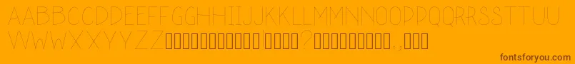 More about schoolah thin Font schoolah thin Font – Brown Fonts on Orange Background