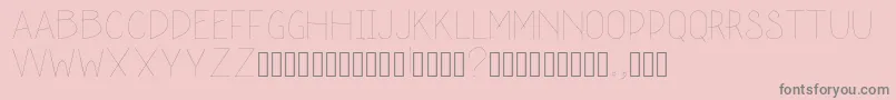 schoolah thin Font – Gray Fonts on Pink Background