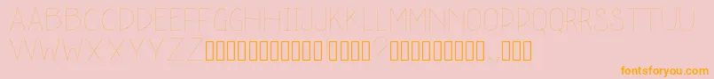 schoolah thin Font – Orange Fonts on Pink Background