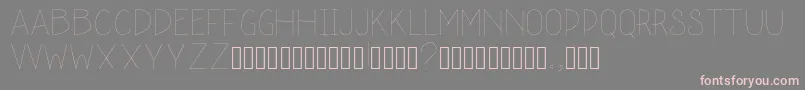 schoolah thin-Schriftart – Rosa Schriften auf grauem Hintergrund