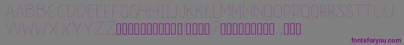 schoolah thin Font – Purple Fonts on Gray Background