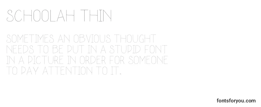 Schoolah thin Font