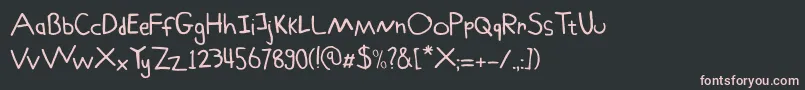 Schoolboy Sam Font – Pink Fonts on Black Background