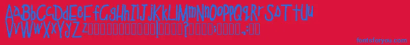 SchoolEducation Regular Font – Blue Fonts on Red Background