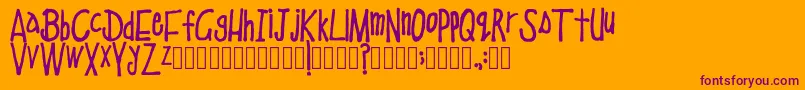 SchoolEducation Regular Font – Purple Fonts on Orange Background