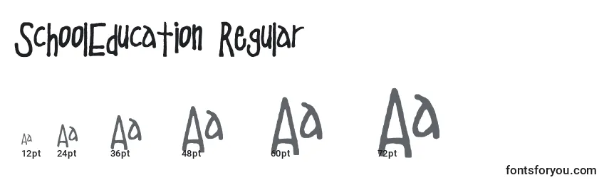 SchoolEducation Regular Font Sizes
