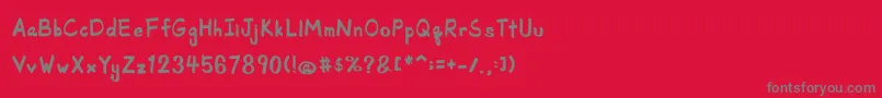 SchoolRules Font – Gray Fonts on Red Background