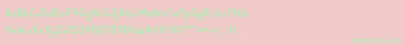 SchoolRules Font – Green Fonts on Pink Background