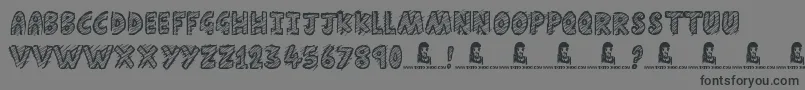 Schools Out Font – Black Fonts on Gray Background
