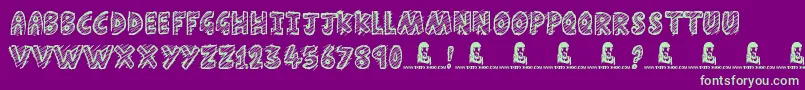 Schools Out Font – Green Fonts on Purple Background