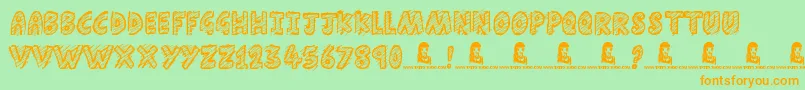 fuente Schools Out – Fuentes Naranjas Sobre Fondo Verde