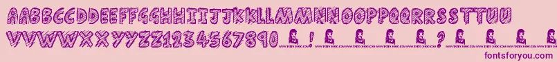 Schools Out Font – Purple Fonts on Pink Background