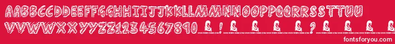 Schools Out Font – White Fonts on Red Background
