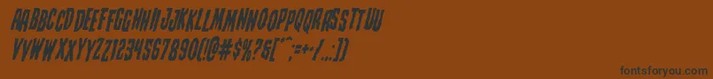 Шрифт Creepycrawlersstagital – чёрные шрифты на коричневом фоне