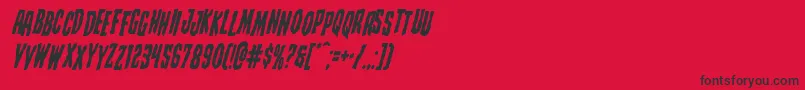 Creepycrawlersstagital Font – Black Fonts on Red Background