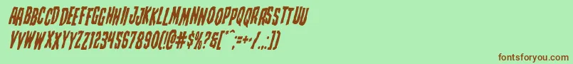 Creepycrawlersstagital Font – Brown Fonts on Green Background