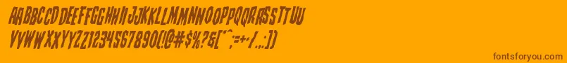 Creepycrawlersstagital Font – Brown Fonts on Orange Background