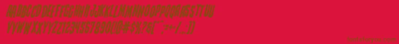 Подробнее о шрифте Creepycrawlersstagital Шрифт Creepycrawlersstagital – коричневые шрифты на красном фоне