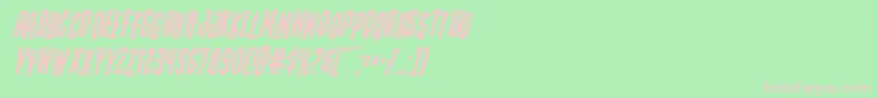 フォントCreepycrawlersstagital – 緑の背景にピンクのフォント
