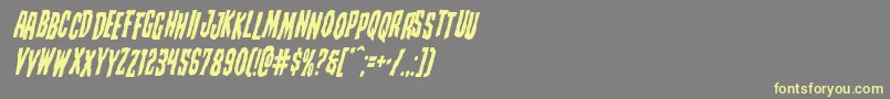 Шрифт Creepycrawlersstagital – жёлтые шрифты на сером фоне