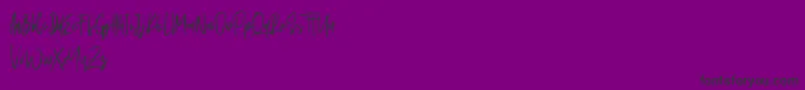 フォントSchrader – 紫の背景に黒い文字