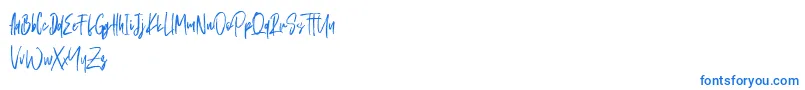 Schrader Font – Blue Fonts on White Background