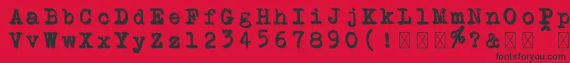 Schreibmaschine doppelt Font – Black Fonts on Red Background