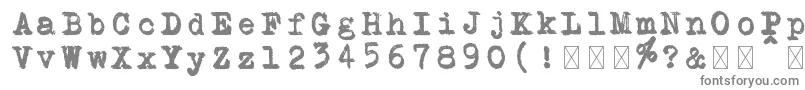 フォントSchreibmaschine doppelt – 白い背景に灰色の文字