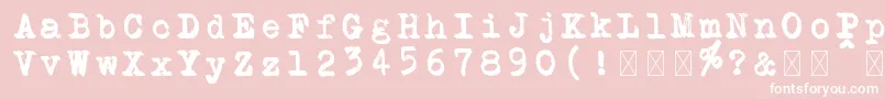 Schreibmaschine doppelt Font – White Fonts on Pink Background