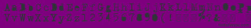 Schreibmaschine gefuellt Font – Black Fonts on Purple Background