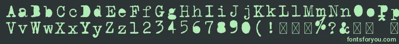 Fonte Schreibmaschine gefuellt – fontes verdes em um fundo preto