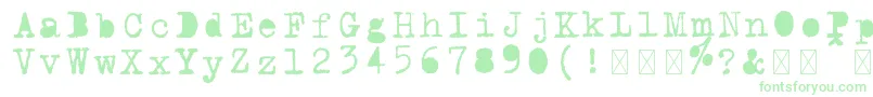 Schreibmaschine gefuellt Font – Green Fonts