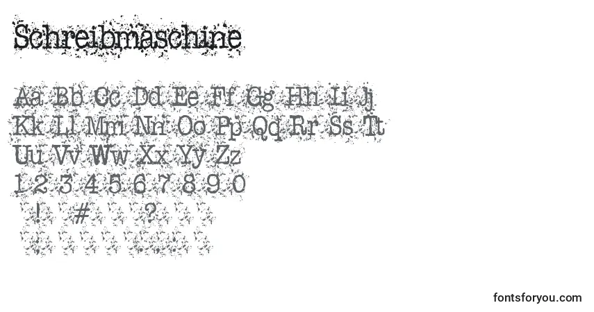 Fuente Schreibmaschine (139773) - alfabeto, números, caracteres especiales