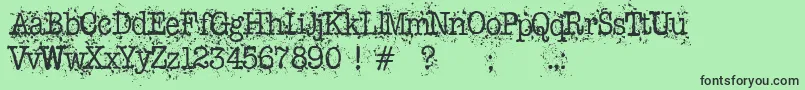Schreibmaschine Font – Black Fonts on Green Background