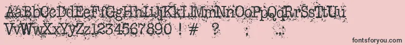 Schreibmaschine Font – Black Fonts on Pink Background