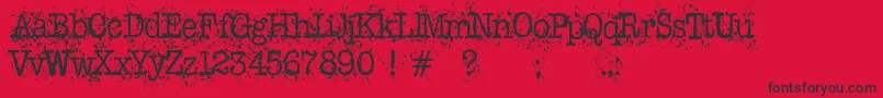 Schreibmaschine Font – Black Fonts on Red Background