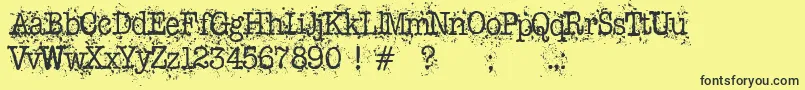 Schreibmaschine Font – Black Fonts on Yellow Background