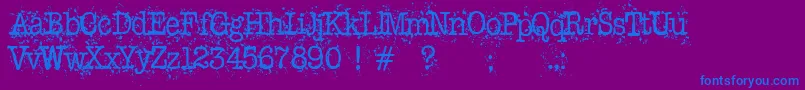 Schreibmaschine Font – Blue Fonts on Purple Background