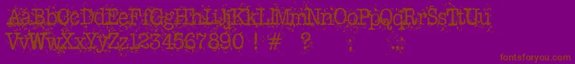 Schreibmaschine Font – Brown Fonts on Purple Background