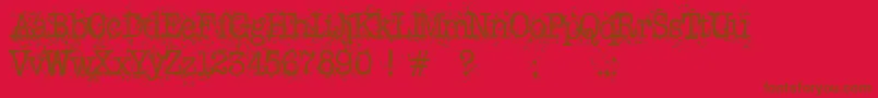 Schreibmaschine Font – Brown Fonts on Red Background
