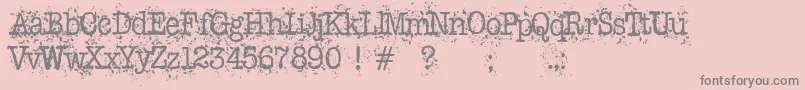 Schreibmaschine Font – Gray Fonts on Pink Background