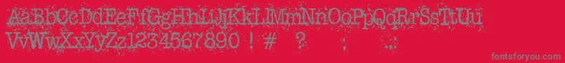 Schreibmaschine Font – Gray Fonts on Red Background
