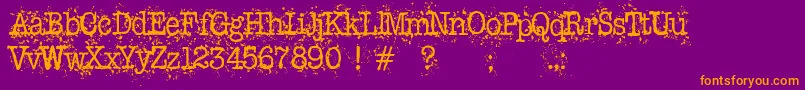Schreibmaschine Font – Orange Fonts on Purple Background