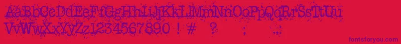 Schreibmaschine Font – Purple Fonts on Red Background