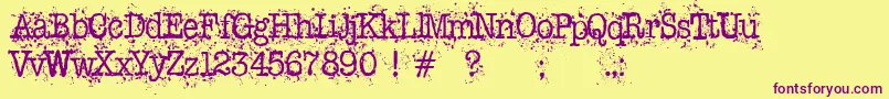 Schreibmaschine Font – Purple Fonts on Yellow Background