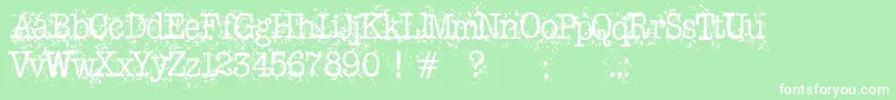 Schreibmaschine Font – White Fonts on Green Background