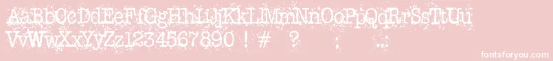 Schreibmaschine Font – White Fonts on Pink Background