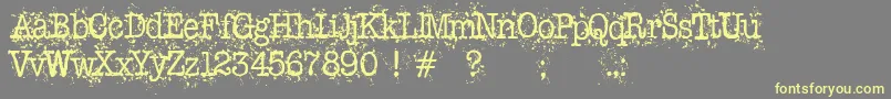 Schreibmaschine Font – Yellow Fonts on Gray Background
