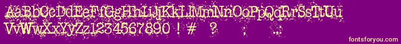 Schreibmaschine Font – Yellow Fonts on Purple Background