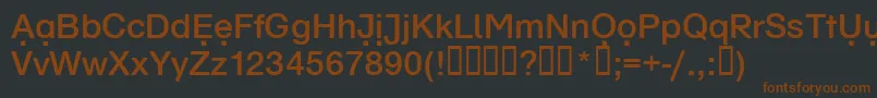 Шрифт SCHUVD   – коричневые шрифты на чёрном фоне